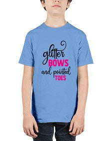 Glitter bows and pointed toes 127# - ballet - Youth Tee Unisex