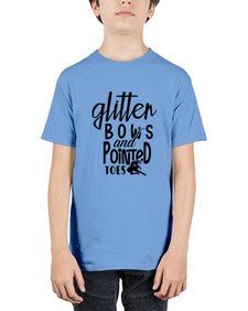 Glitter bows and pointed toes 128# - ballet - Youth Tee Unisex