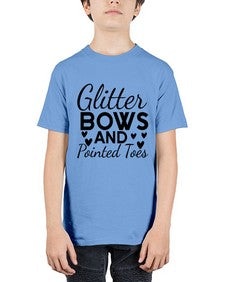 Glitter bows and pointed toes 129# - ballet - Youth Tee Unisex