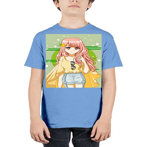 Happy and cute yellow blouse in summer holiday 43# - anime - Youth Tee Unisex