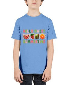 Hello Summer Strawberry 1040# - strawberry - Youth Tee Unisex