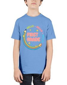 Hello first Grade Pencil 278# - first grade - Youth Tee Unisex