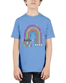 Hello first Grade Pencil Rainbow 279# - first grade - Youth Tee Unisex