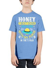 Honey i beat down an alien 4# - ufo - Youth Tee Unisex