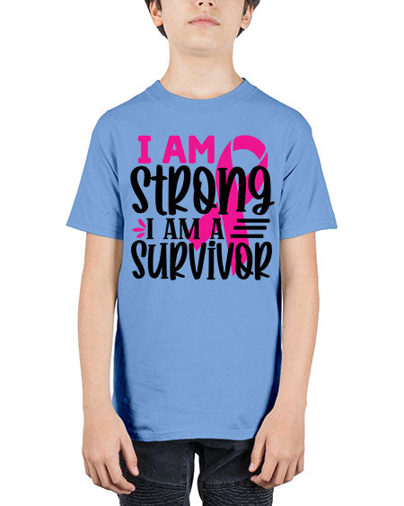I Am Strong I Am a Survivor 19# - breast cancer - Youth Tee Unisex