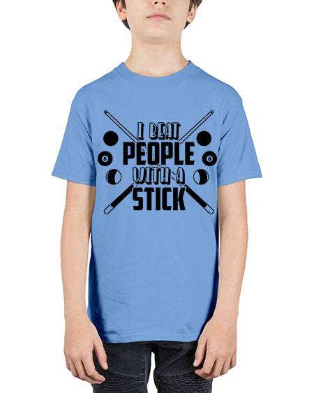I beat people with a stick 1166# - billards - Youth Tee Unisex