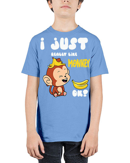 I just Really Lpve Monkey 7# - monkey - Youth Tee Unisex