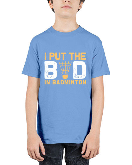 I put the 1097# - badminton - Youth Tee Unisex