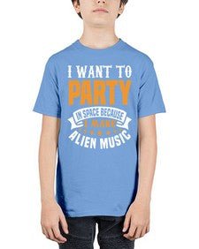 I want to pary in space 21# - ufo - Youth Tee Unisex