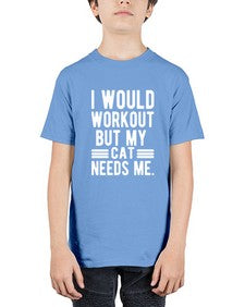 I would Workout - cats - Youth Tee Unisex