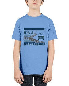 Its a long road but its a worth it 30# - car - Youth Tee Unisex