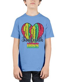 Juneteenth Since 1865 Heart 20# - black juneteenth - Youth Tee Unisex