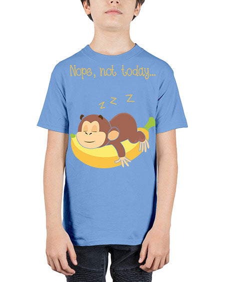 Lazy Monkey Nope Not Today 9# - monkey - Youth Tee Unisex