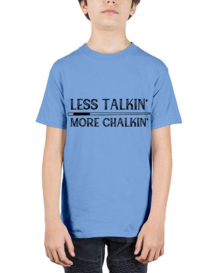 Less talkin More chalkin 950# - billards - Youth Tee Unisex