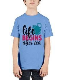 Life Begins After Tea 1298# - tea - Youth Tee Unisex