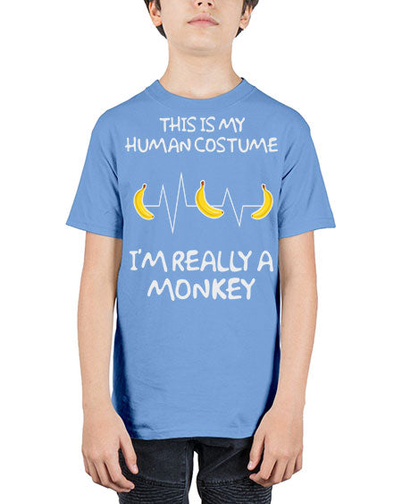 Monkey Human Costume Banana 15# - monkey - Youth Tee Unisex