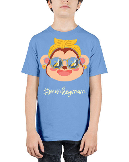 Monkey Mom Banana Glasses 16# - monkey - Youth Tee Unisex