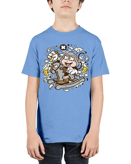 Monkey Rocking Horse - monkey - Youth Tee Unisex
