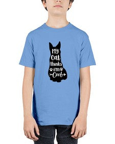 My Cat Thinks Im Cool Style 101# - cats - Youth Tee Unisex
