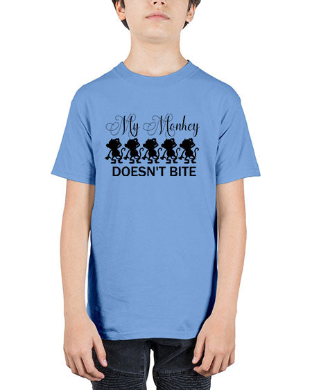 My monkey doesnt bite  - monkey - Youth Tee Unisex