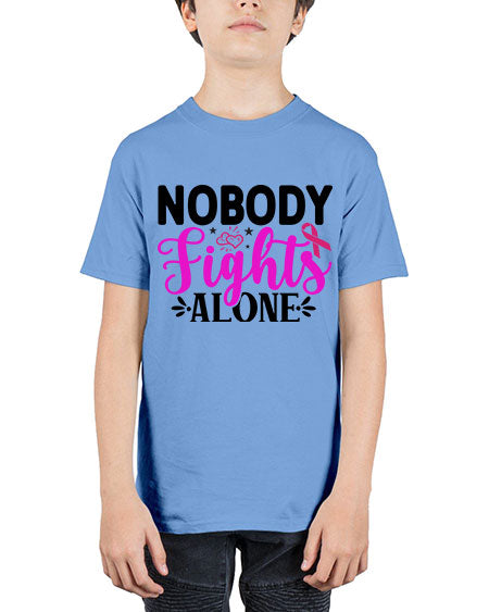 Nobody Fights Alone 12# - breast cancer - Youth Tee Unisex