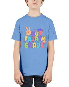 Peace Out fourth Grade Peace 630# - fourth grade - Youth Tee Unisex