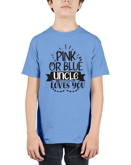Pink or blue aucle loves you 429# - pregnancy - Youth Tee Unisex