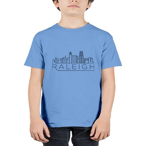 Raleigh Minimal Skyline 1707# - cities - Youth Tee Unisex