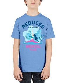 Reduces the Paint of Mental Health 495# - yoga - Youth Tee Unisex