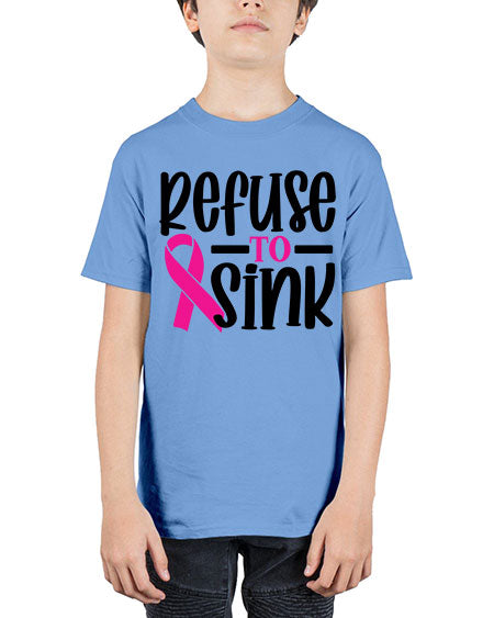 Refuse to Sink 9# - breast cancer - Youth Tee Unisex