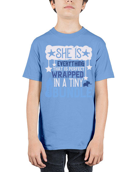 She is everything that is perfect wrapped in a tiny bundle Style 445# - baby - Youth Tee Unisex