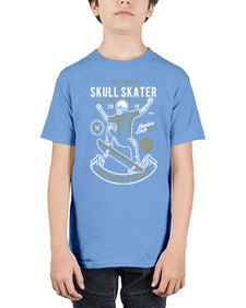 Skull Skater 1064# - skull and bones - Youth Tee Unisex