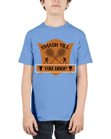 Smash till you drop 1864# - badminton - Youth Tee Unisex