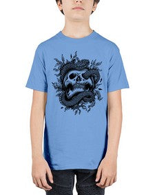 Snake Skull 1095# - skull and bones - Youth Tee Unisex