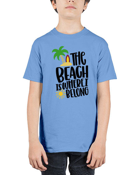 The Beach Is Where I Belong Style 11# - summer - Youth Tee Unisex