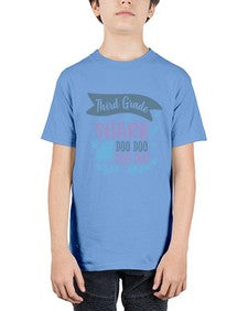 Third grade shark doo doo doo doo 973# - third grade - Youth Tee Unisex