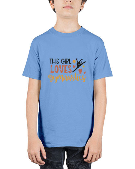 This girl loves gymnastics - cheer - Youth Tee Unisex
