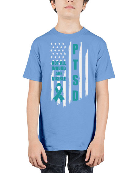 Veteran Not All Wounds Are 5# - PTSD - Youth Tee Unisex
