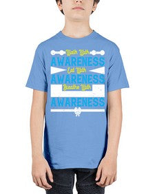 Walk with awareness Eat with awareness Breathe with awareness Style 9# - Self awareness - Youth Tee Unisex