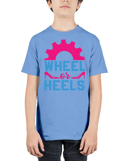 Wheel or Heels Style 238# - baby shower - Youth Tee Unisex