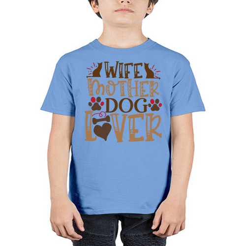 Wife Mother Dog Lover Style 58# - dogs - Youth Tee Unisex