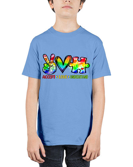 accept love understand - autism - Youth Tee Unisex