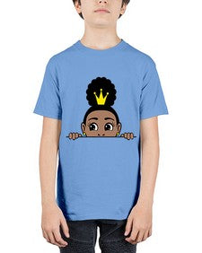 afro puff crown girl 2# - black girls or women - Youth Tee Unisex