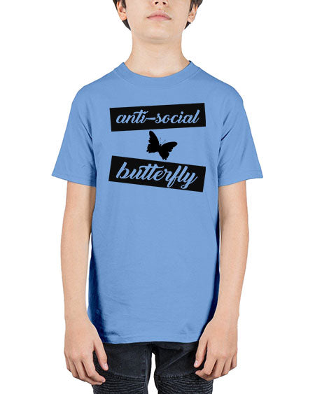 anti social butterfly - butterfly - Youth Tee Unisex