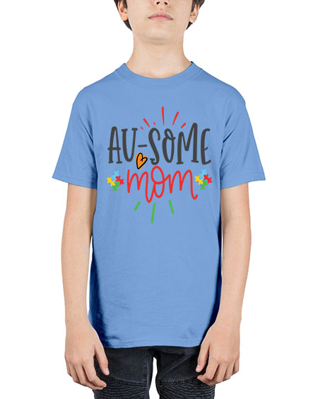ausome mom Style 4# - autism - Youth Tee Unisex