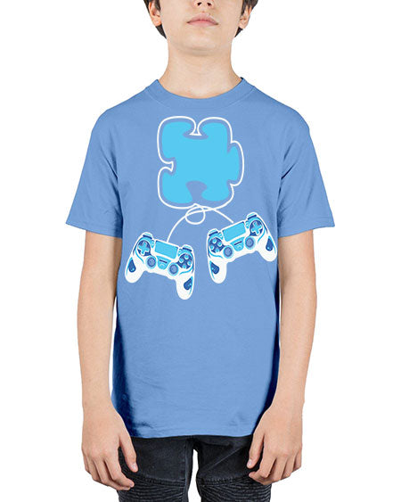 autism awareness gamer puzzle piece 11# - autism - Youth Tee Unisex