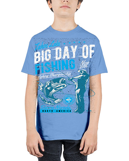 big day of fishing cs 65# - shark-fish - Youth Tee Unisex