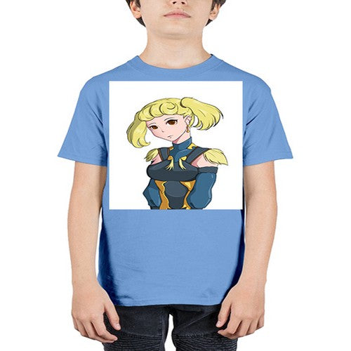 blonde girl wearing royal dress 30# - anime - Youth Tee Unisex
