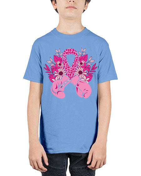 boxing gloves breast cancer - breast cancer - Youth Tee Unisex