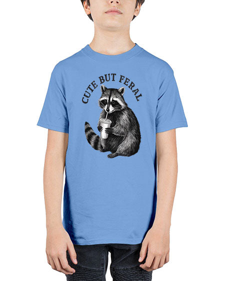 cute but feral 5# - raccoon - Youth Tee Unisex